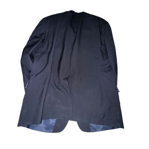 Savile Row 2 Button Blazer Men's Size 50R Navy Blue Pockets 100% Wool Jacket - Picture 5 of 7